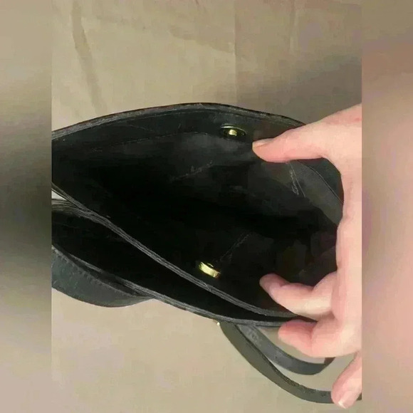 Etienne Aigner Leather Shoulder Bag - Black - One Size - Picture 10 of 17